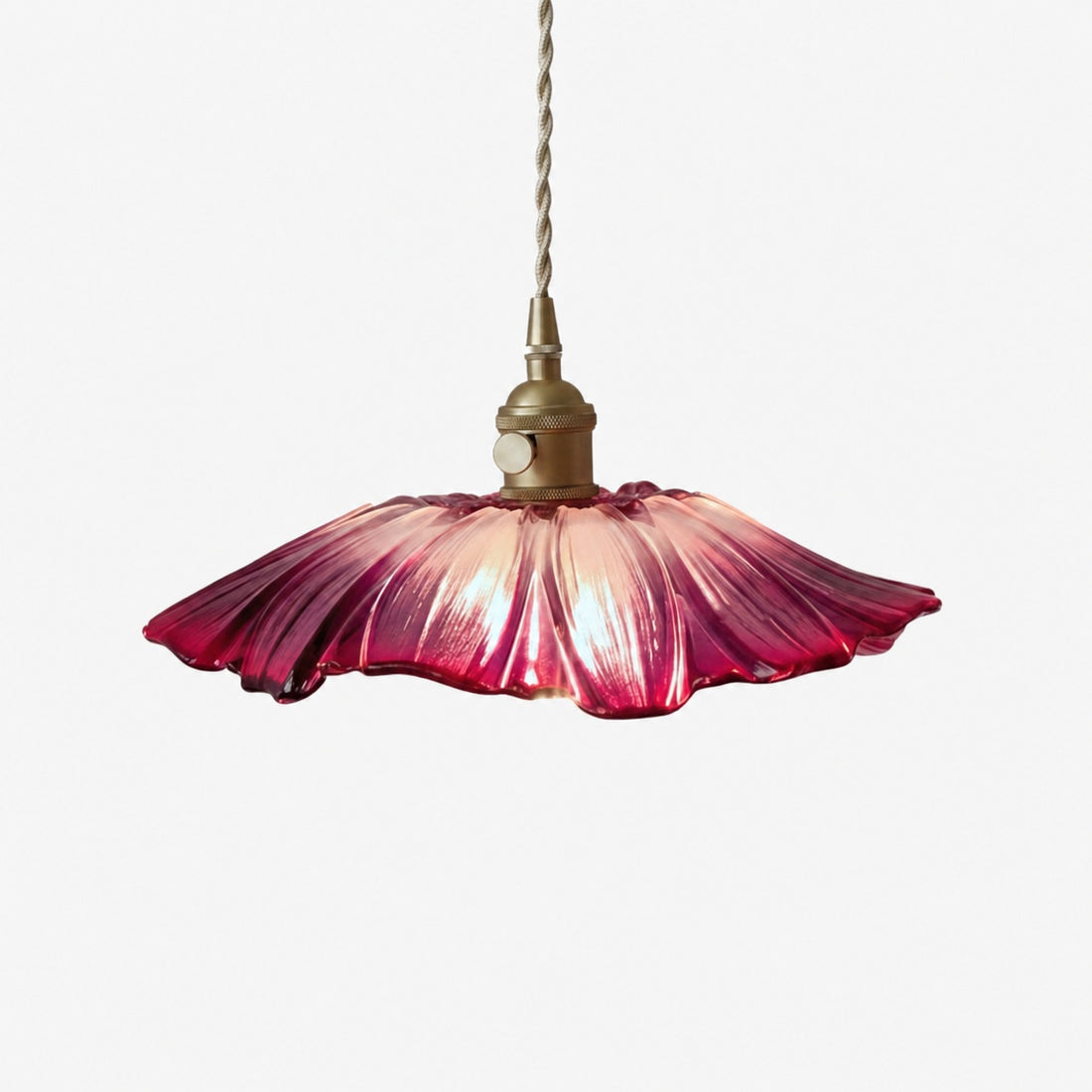 Blossix Elegant Art Pendant Lamp - Glass Flower Shade Design for Living or Dining Room N24