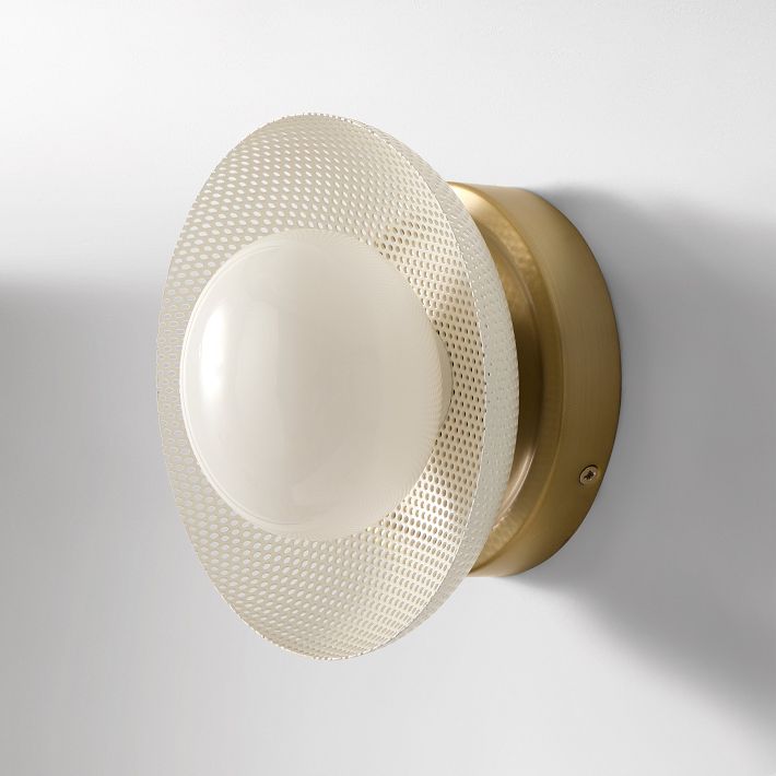 Elorina Sconce Wall Light - Textured Metal or Glass Shade