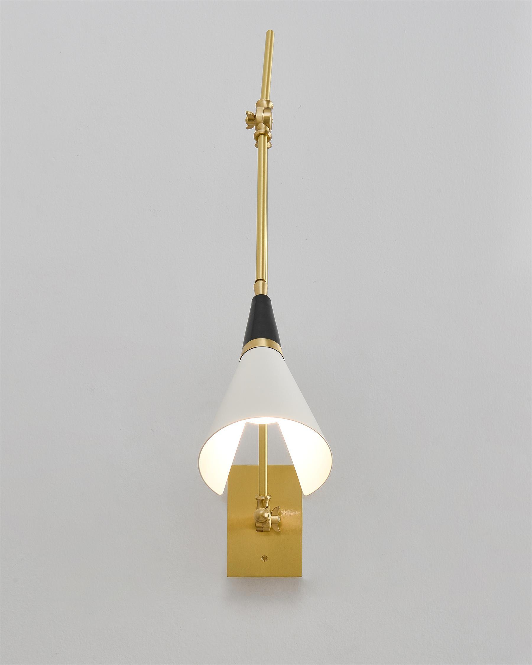 Vintage Metal Adjustable Swing Arm Wall Lamp