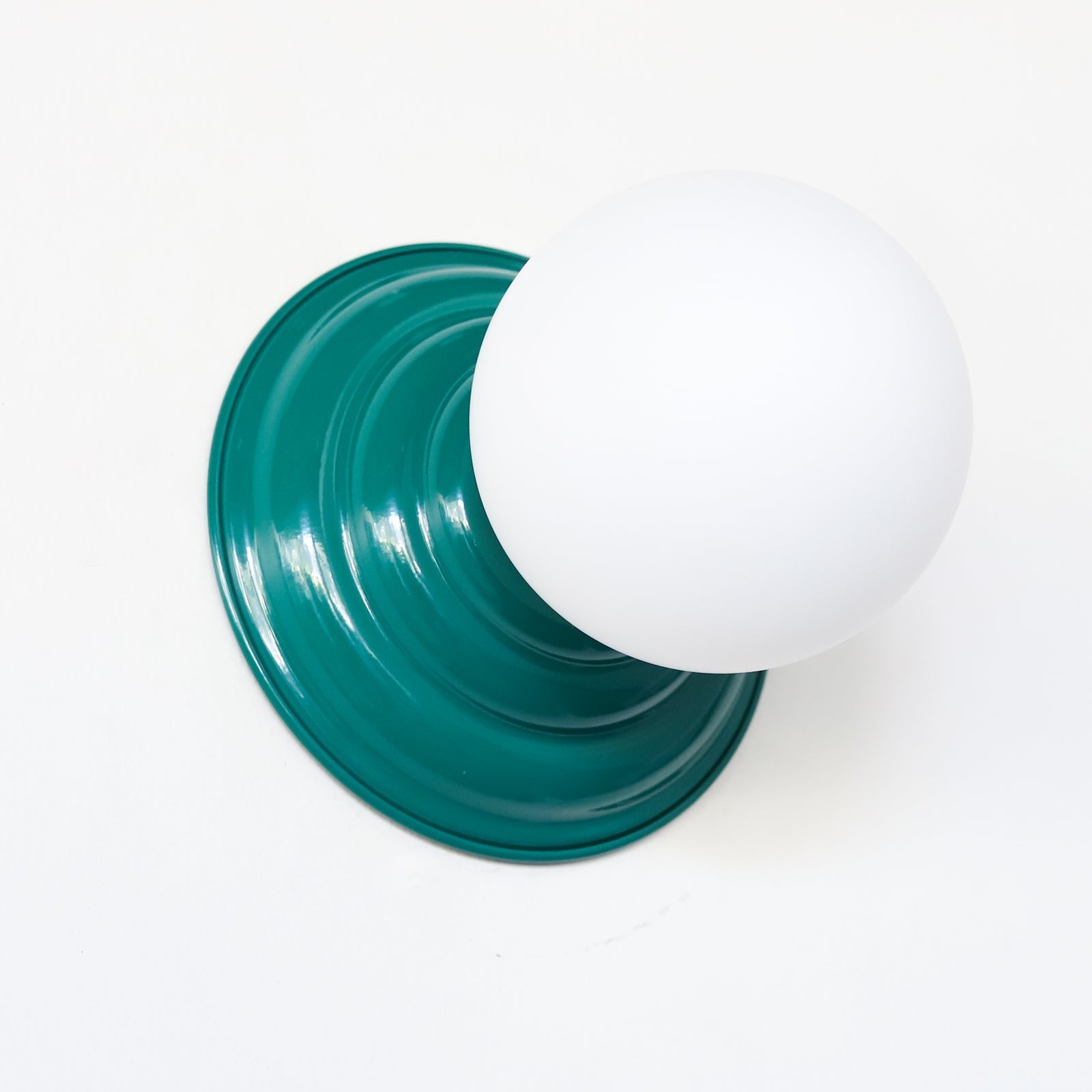 Retro Flushmount Ceiling Light or Wall Sconce - Minimalist Glass Globe