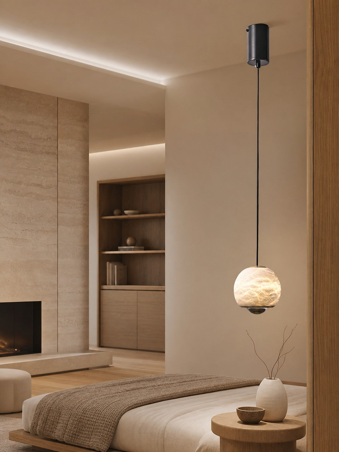 Ferox Alabaster Pendant Light