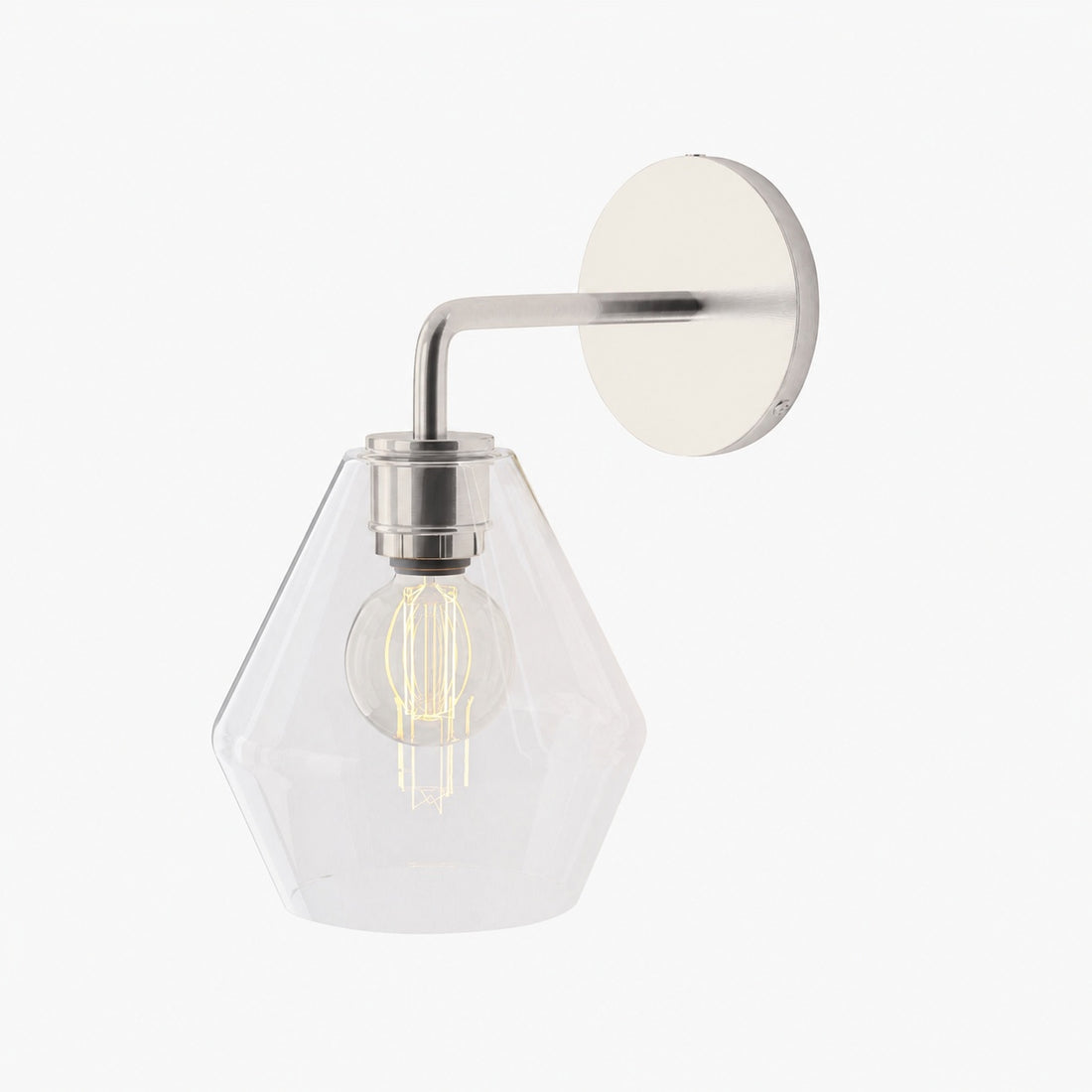 Merin Sculptural Milk Glass Geometric Wall Lamp