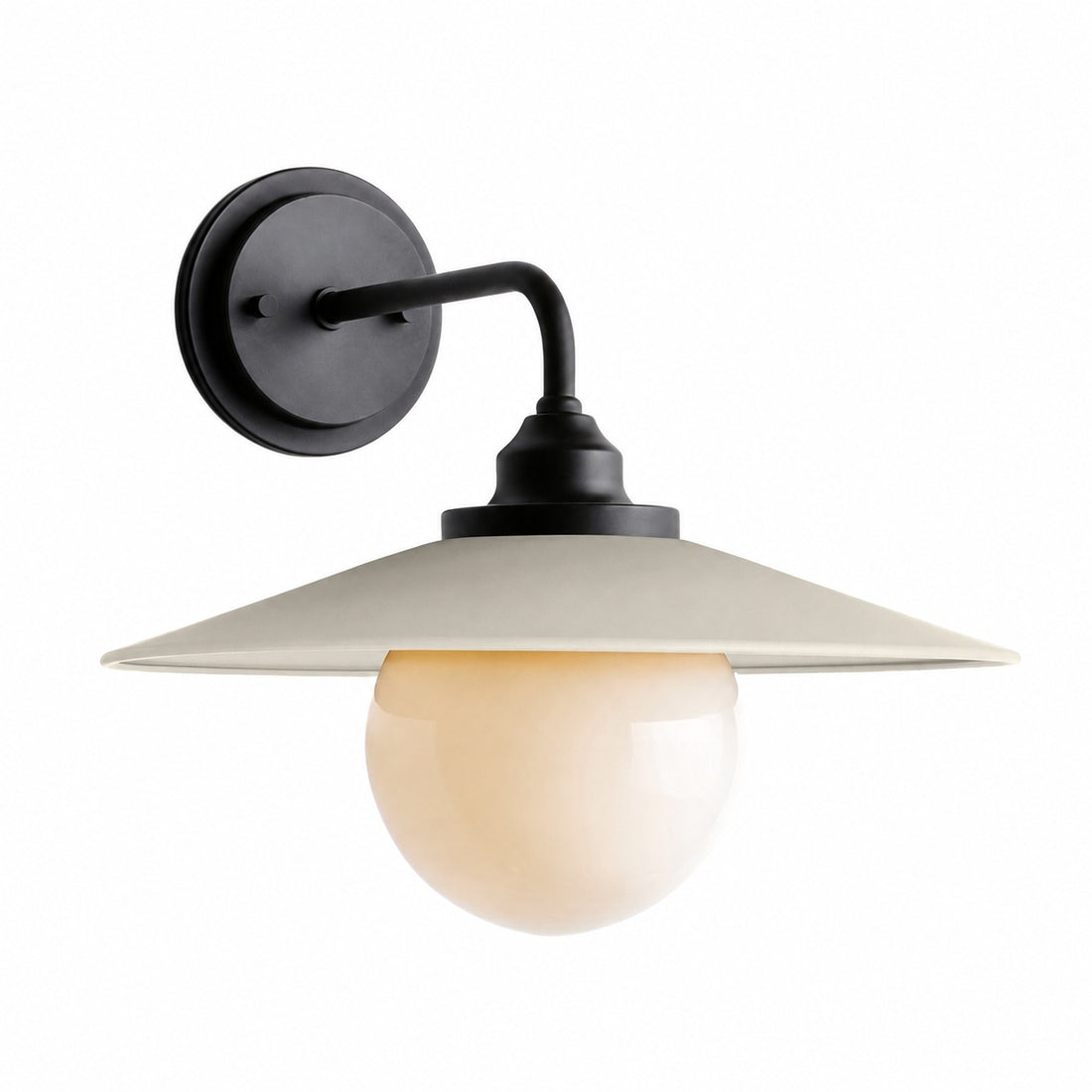 Cordax Utility-Inspired Wall Sconce - Metal and Glass for Indoor Outdoor Decor