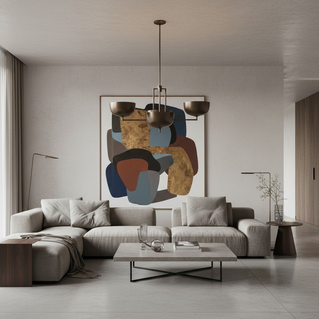 Lustrona Multi-Light Chandelier Metal Dome Shades - Streamlined Modern for Dining Room