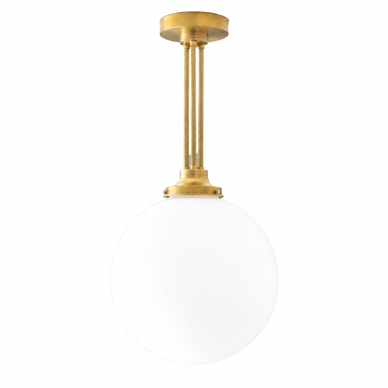 Glorica Glass Frosted Globe Pendant Light - Art Deco Hanging Light for Home