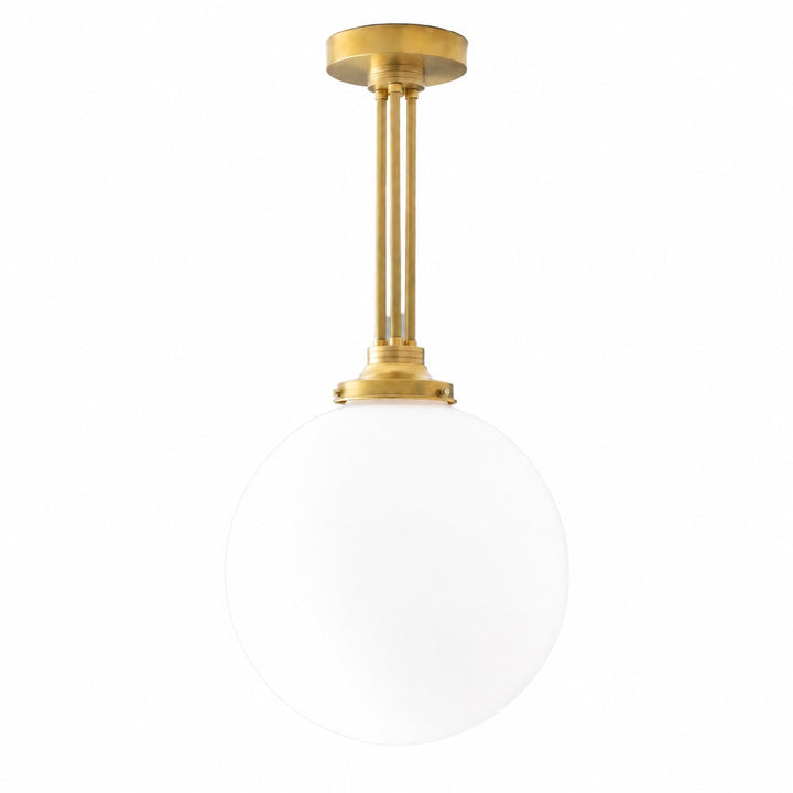 Glorica Glass Frosted Globe Pendant Light - Art Deco Hanging Light for Home