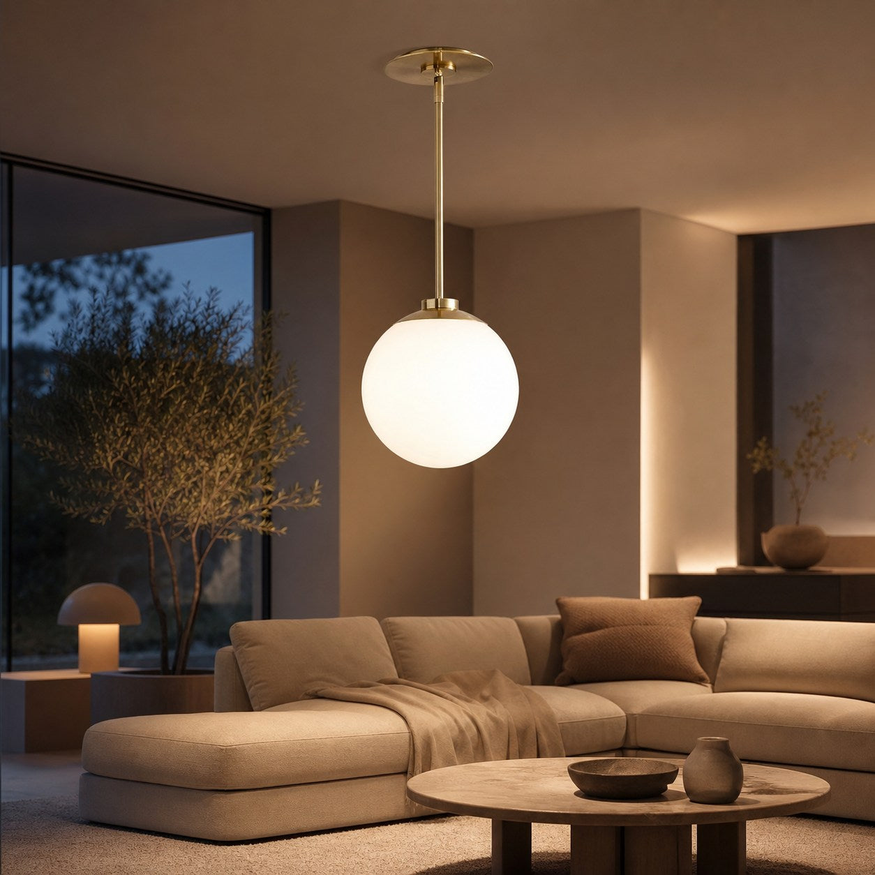 Rivolence Globe Pendant Light - Elegant Brass Lighting
