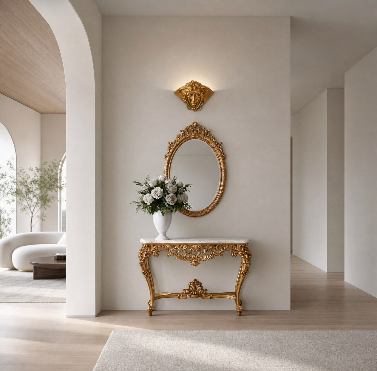 Sphinx Brass Wall Lamp