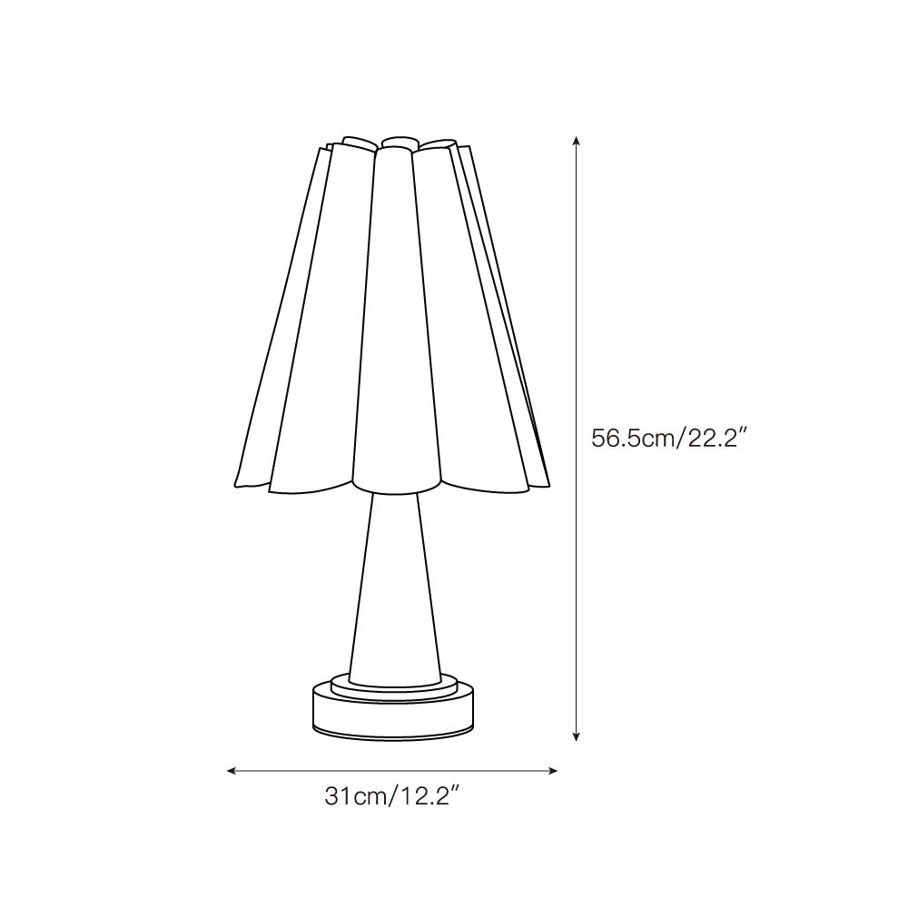 Shadon Marble Pleated Table Lamp