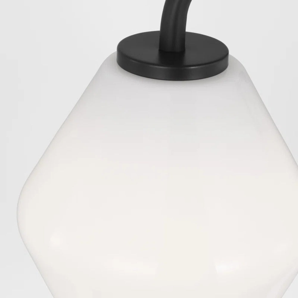 Vintage 3 Light Vanity Wall Light - Metal Glass Shades Bath Wall Sconce