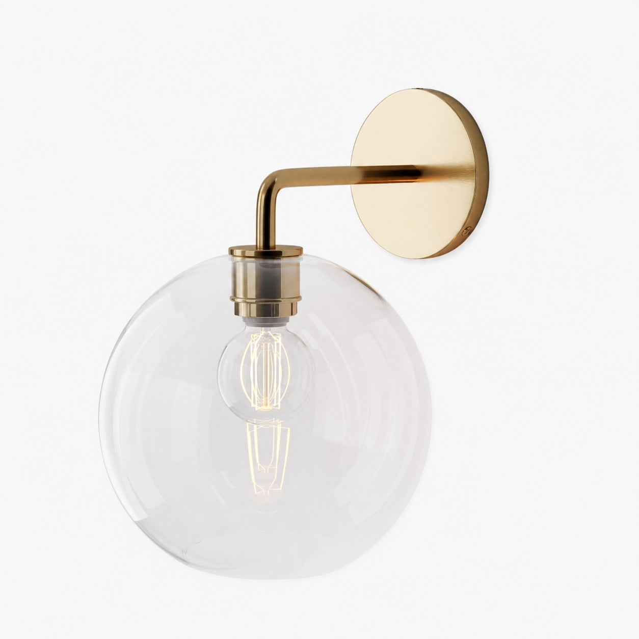 Selvion Artistic Globe Sconce Light - Handcrafted Glass Sculptural Wall Fixture