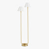 Capirise Gold Scalloped Shade Floor Lamp - Contemporary Metal Lighting for Bedroom