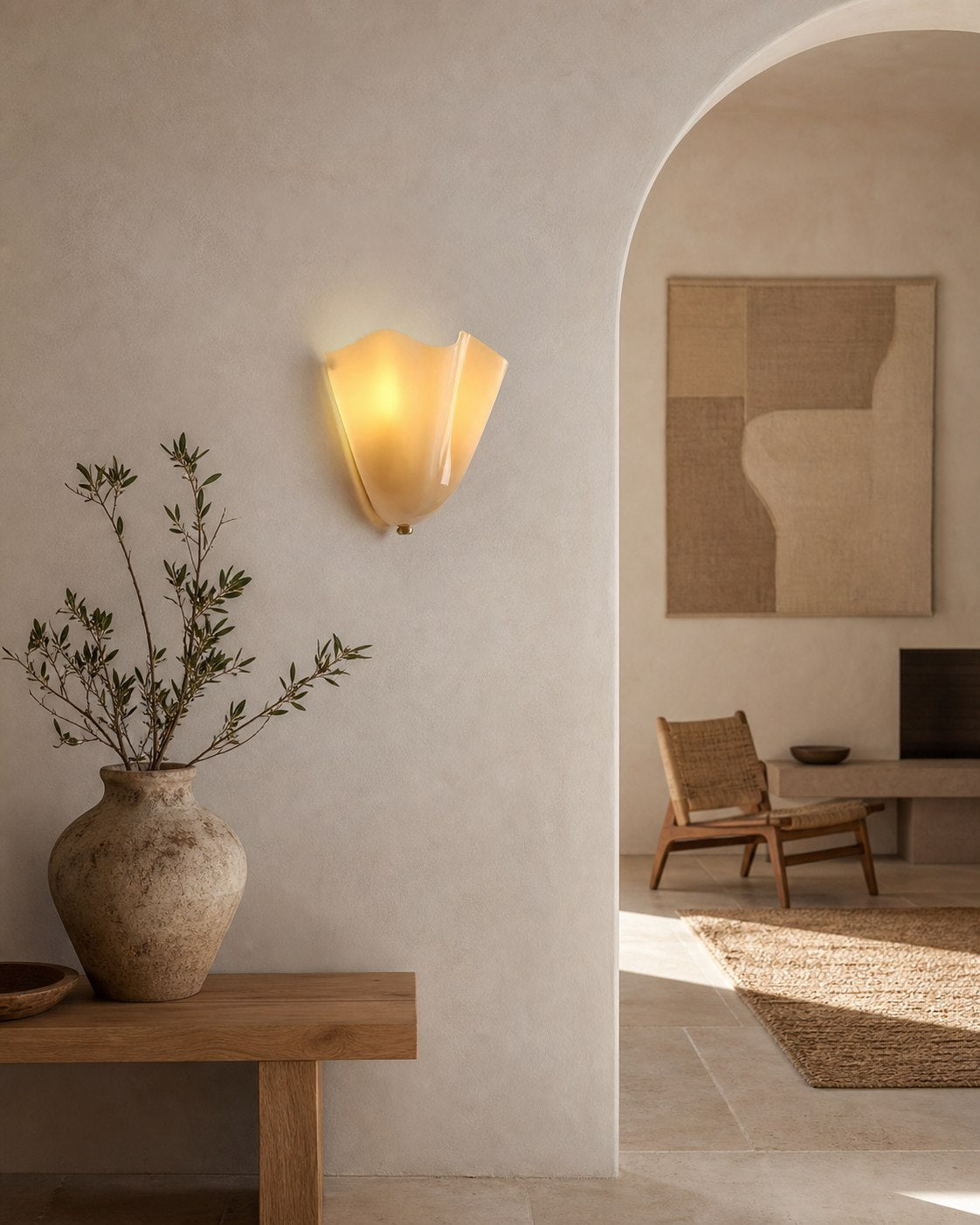 Bellina Modern Wall Light - Artisanal Glass Vera Lamp for Interior Decor