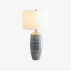 Ceruna Linen Lampshade Ceramic Table Lamp - Metal Frame and Ceramic Base for Home Office Lighting