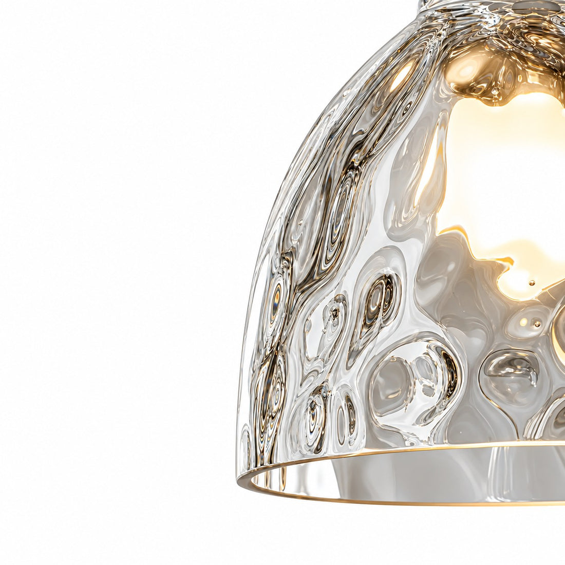 Gildon hammered glass shade, close-up texture