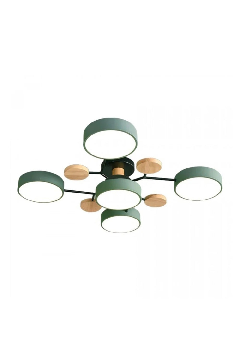 Multihead Disc Morandi Color Branch Ceiling Light