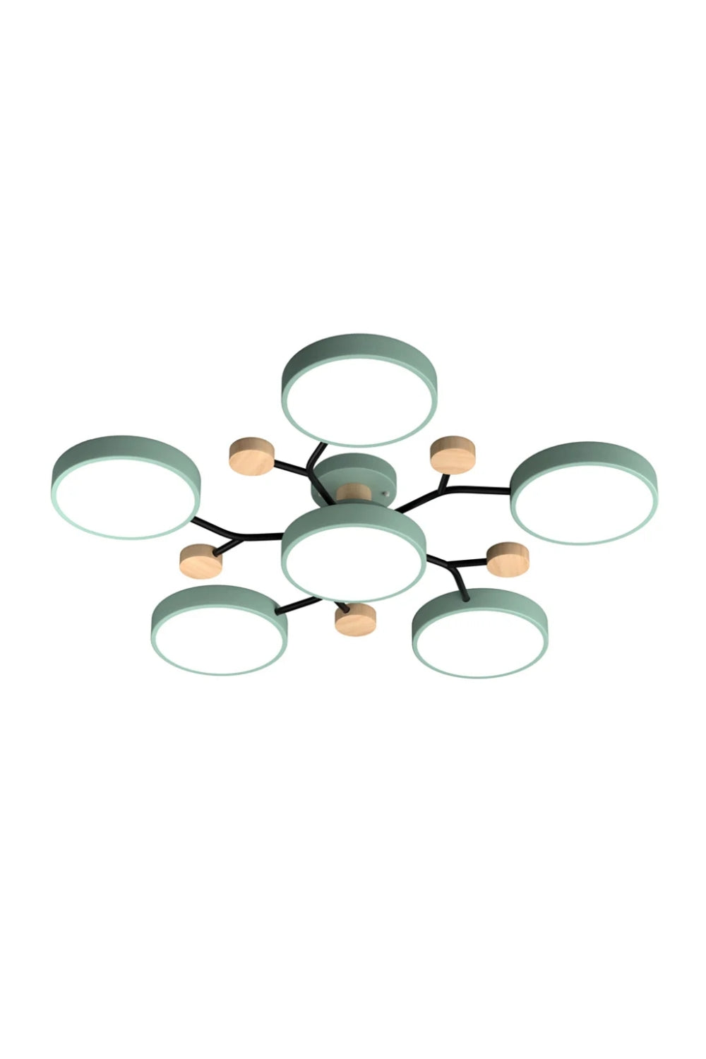 Multihead Disc Morandi Color Branch Ceiling Light