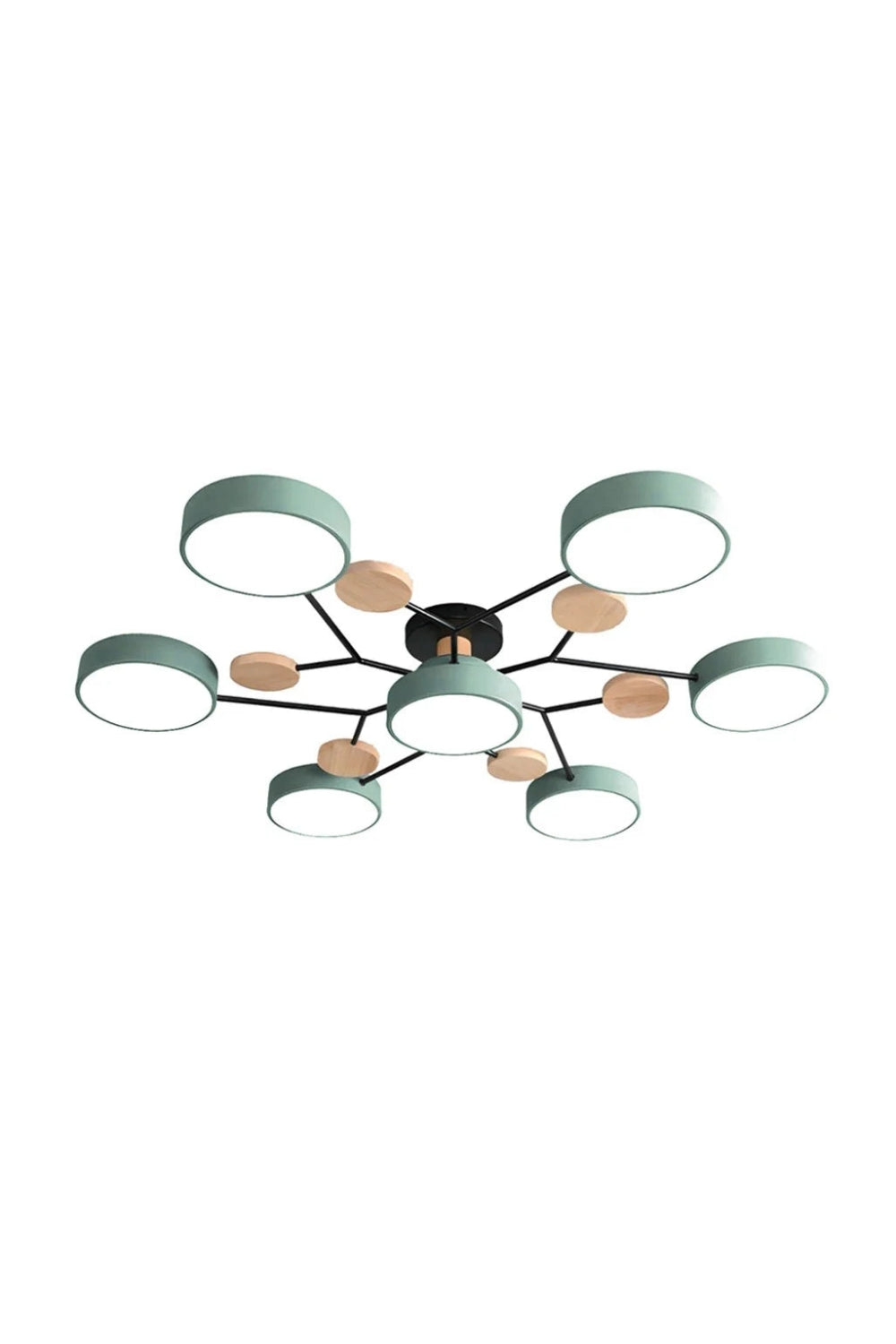 Multihead Disc Morandi Color Branch Ceiling Light