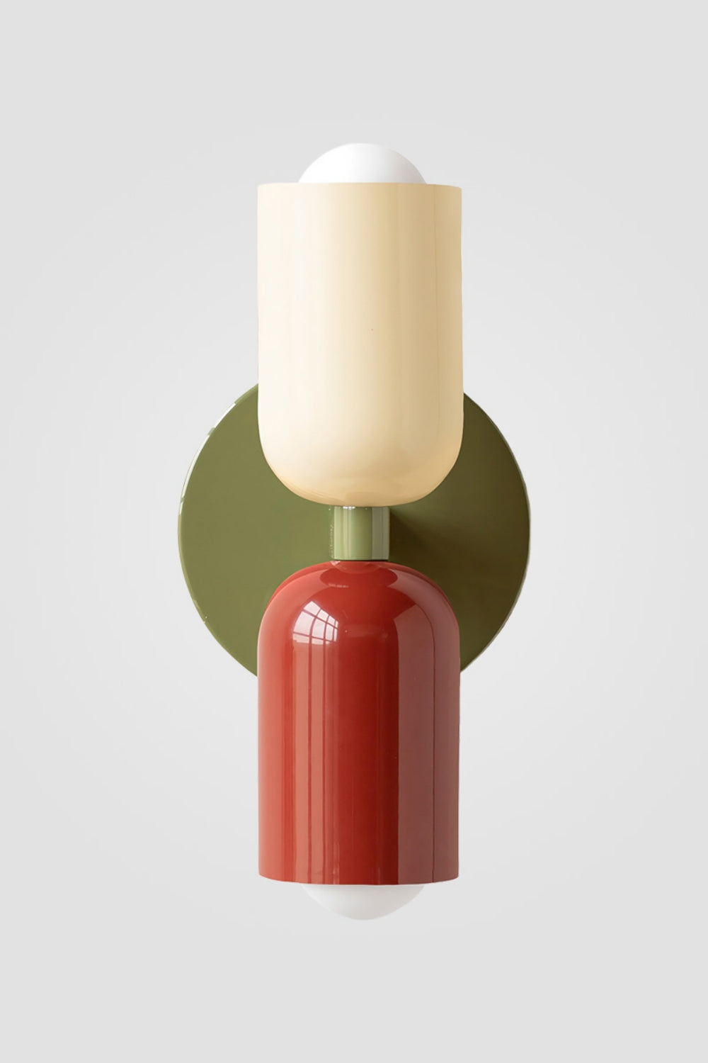 Double head macaroon color up and down wall sconce