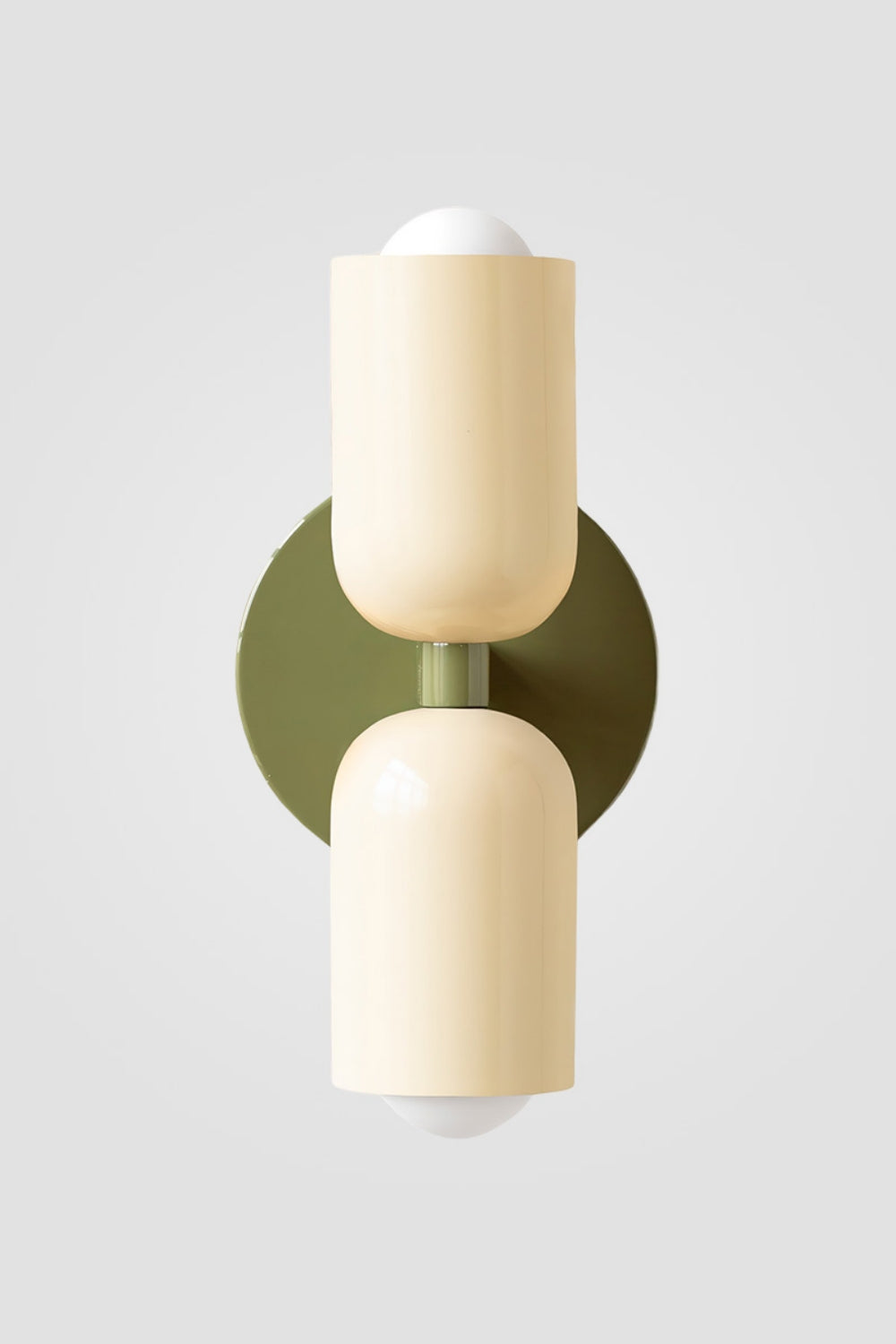Double head macaroon color up and down wall sconce