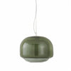 Stained Glass Pendant Lamp – Double Dome Colored Glass Light