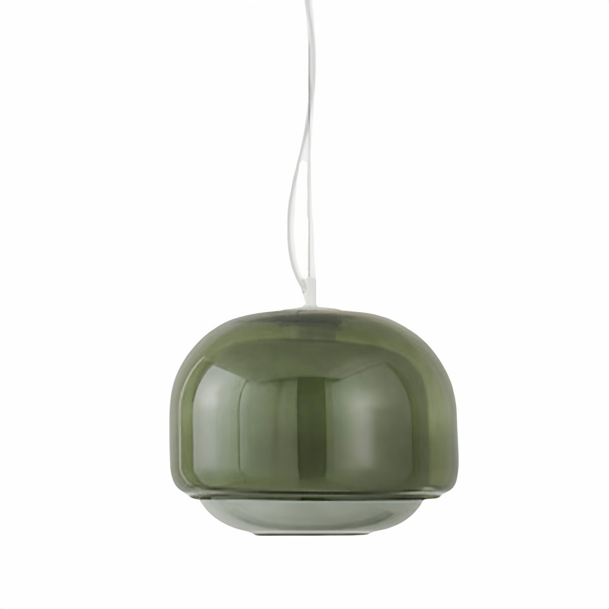 Stained Glass Pendant Lamp – Double Dome Colored Glass Light