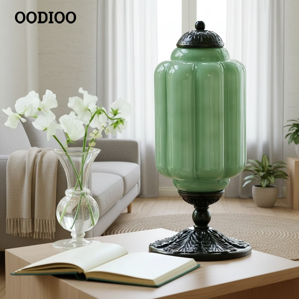 Eloise Vintage Glass Led Pumpkin Table Lamp