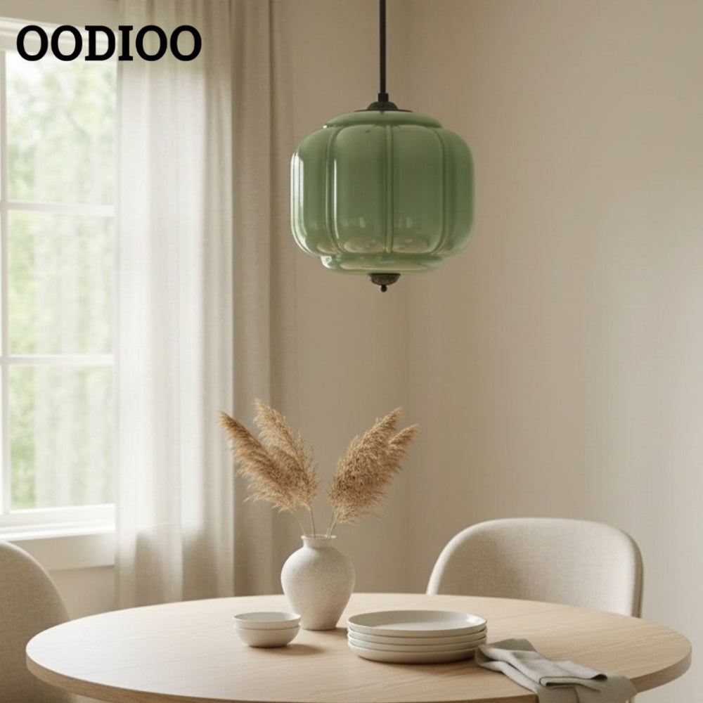 American Vintage Eloise Pendant Lamp With Glass Shade