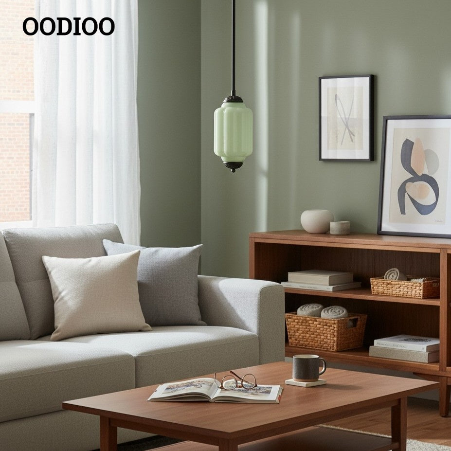 Eloise Simple Glass Irregular Lantern Pendant Lamp