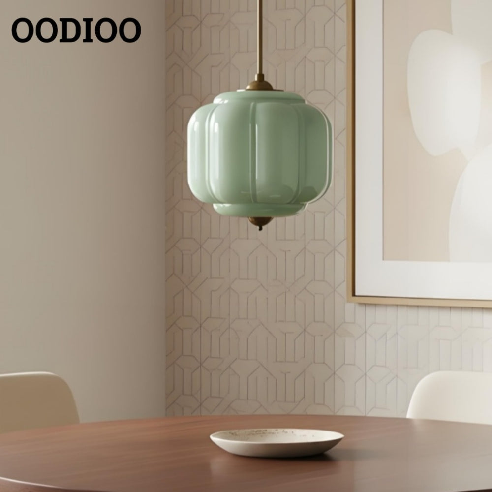 American Vintage Eloise Pendant Lamp With Glass Shade