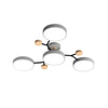 Multihead Disc Morandi Color Branch Ceiling Light