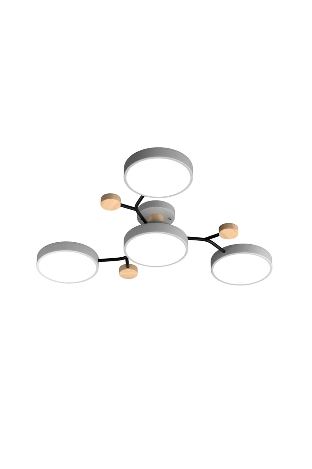 Multihead Disc Morandi Color Branch Ceiling Light