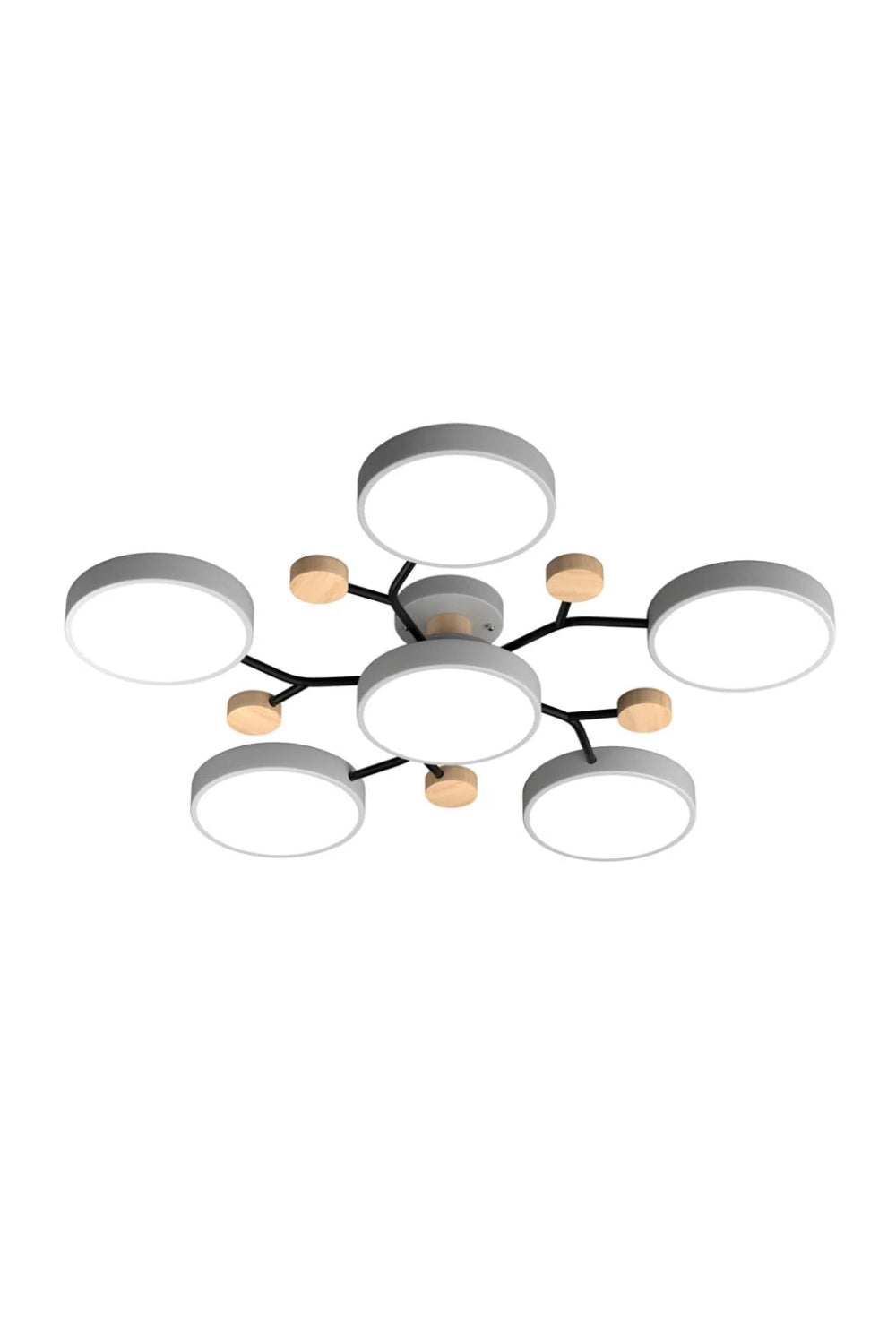 Multihead Disc Morandi Color Branch Ceiling Light