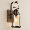 Ivoran industrial cylinder wall sconce, full view