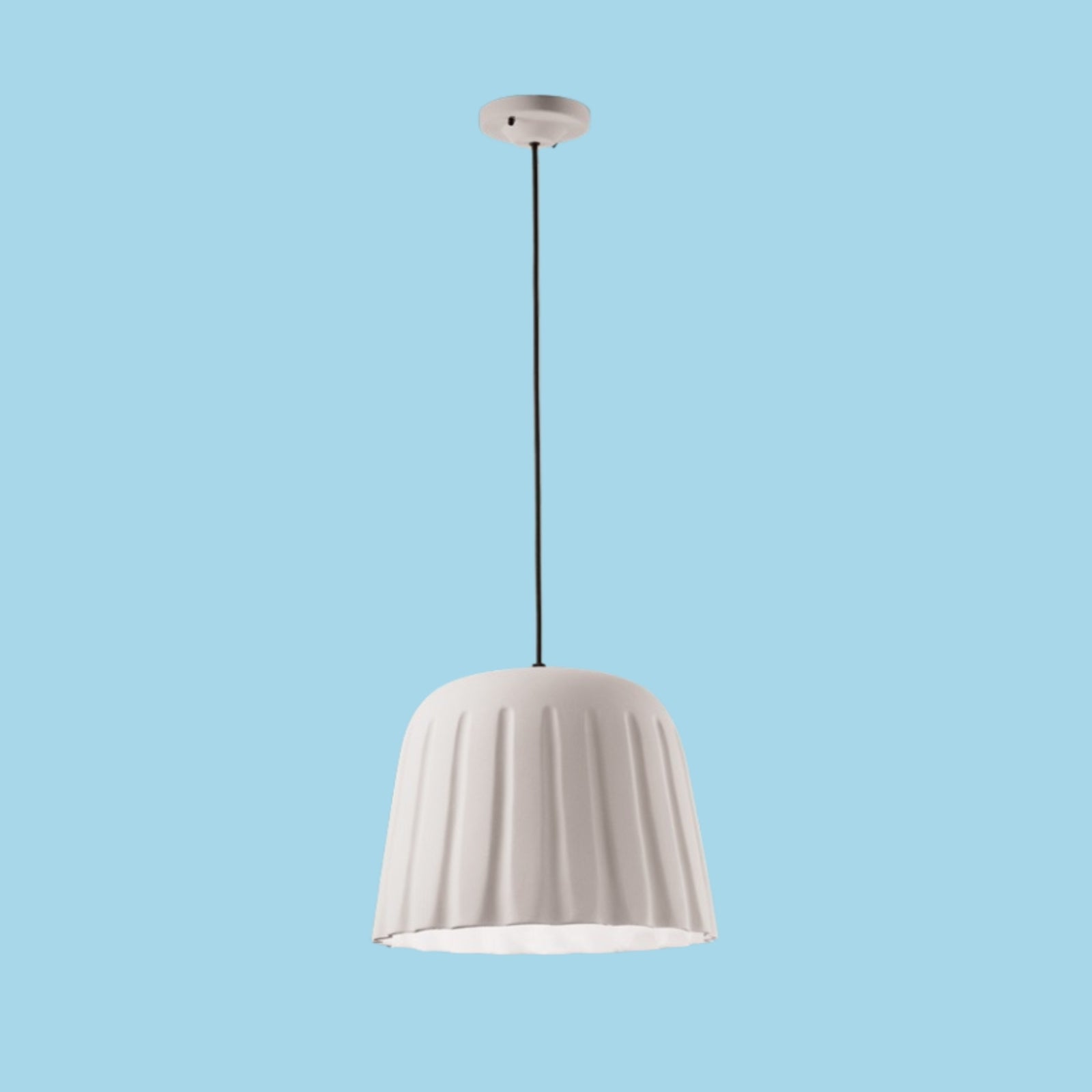 Contemporary Pudding Inspired Design Ceramic Pendant Lamp