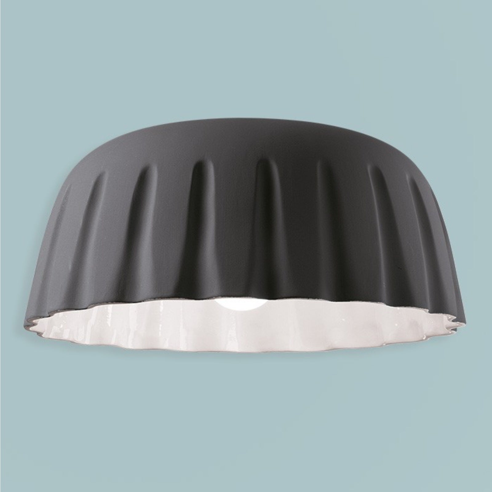 Elegant Ceramic Pudding Shape Ceiling Light Fixture