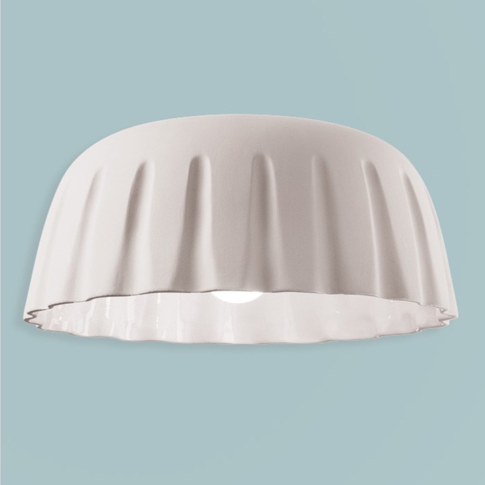 Elegant Ceramic Pudding Shape Ceiling Light Fixture
