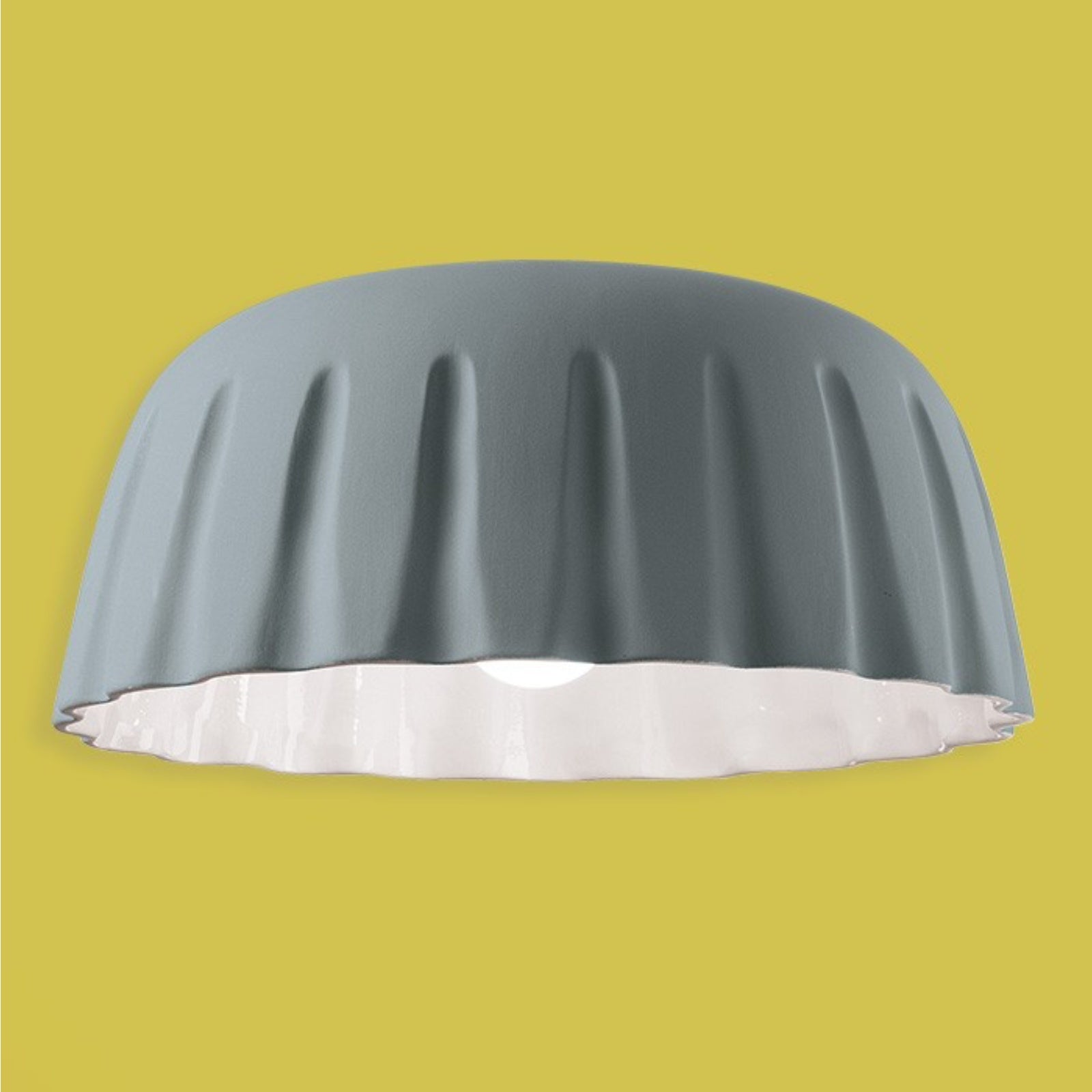 Elegant Ceramic Pudding Shape Ceiling Light Fixture
