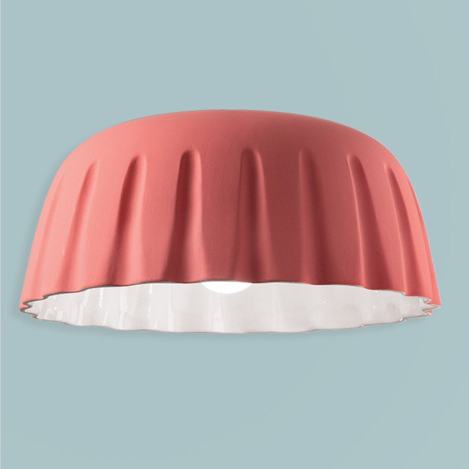 Elegant Ceramic Pudding Shape Ceiling Light Fixture