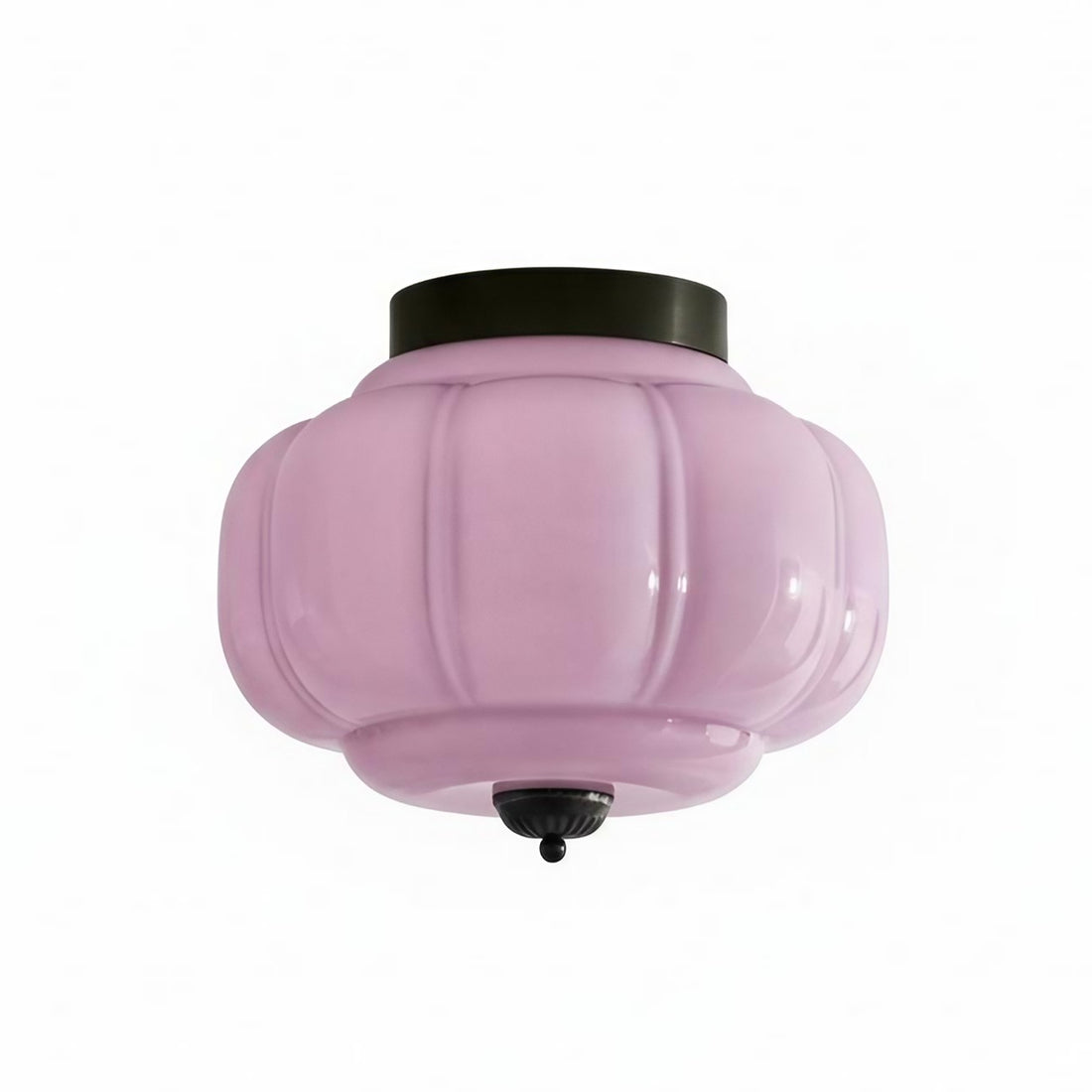 Eloise Retro Milk Glass Semi Flush Mount Ceiling Light