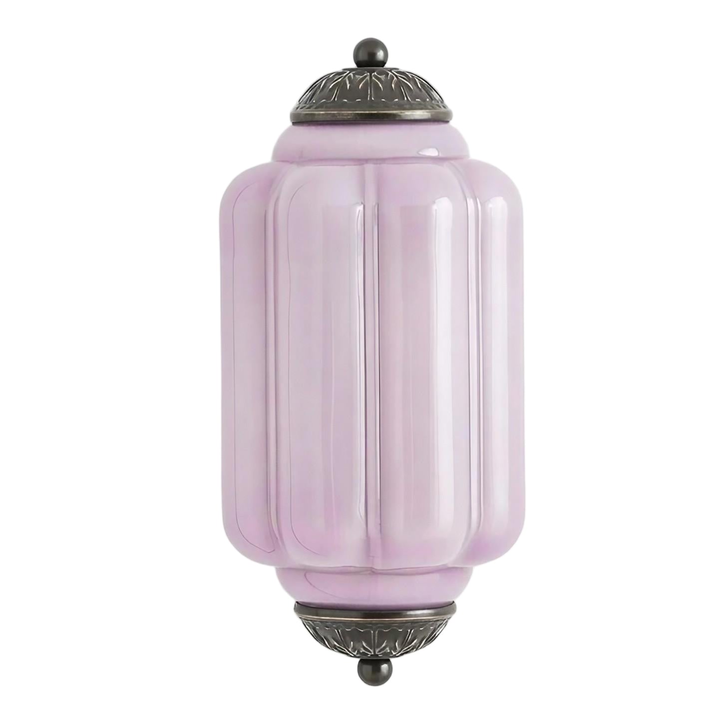 Vintage Eloise Glass Wall Sconce – Antique Brass Flush Bedside Light