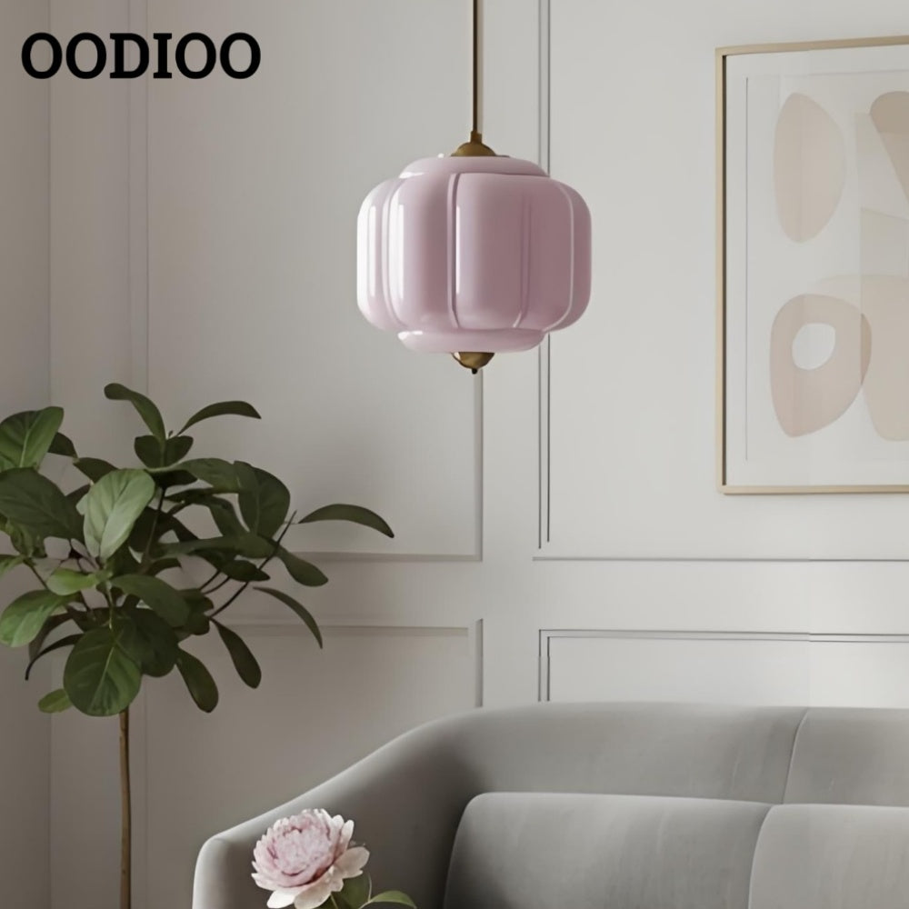 American Vintage Eloise Pendant Lamp With Glass Shade