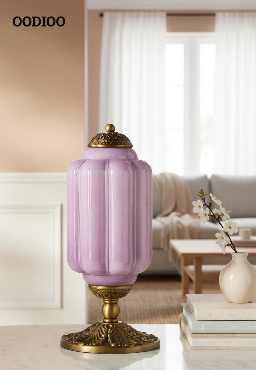 Eloise Vintage Glass Led Pumpkin Table Lamp