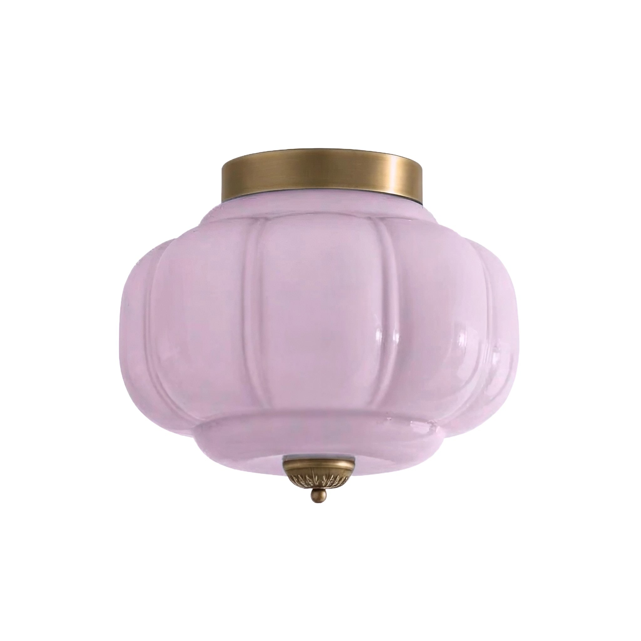Eloise Retro Milk Glass Semi Flush Mount Ceiling Light