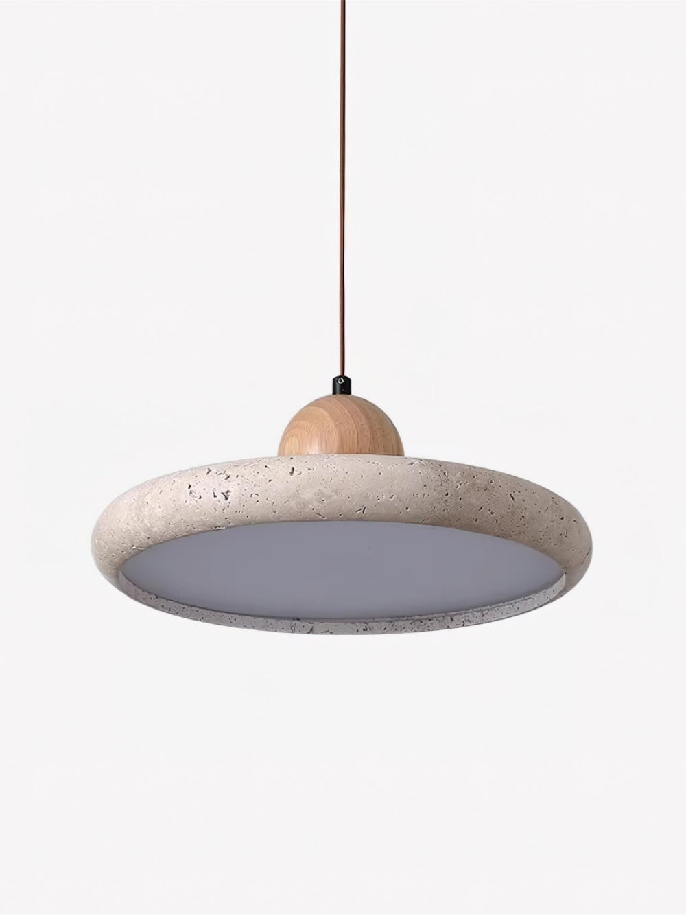Modern Minimalist Travertine Frisbee Pendant Lamp