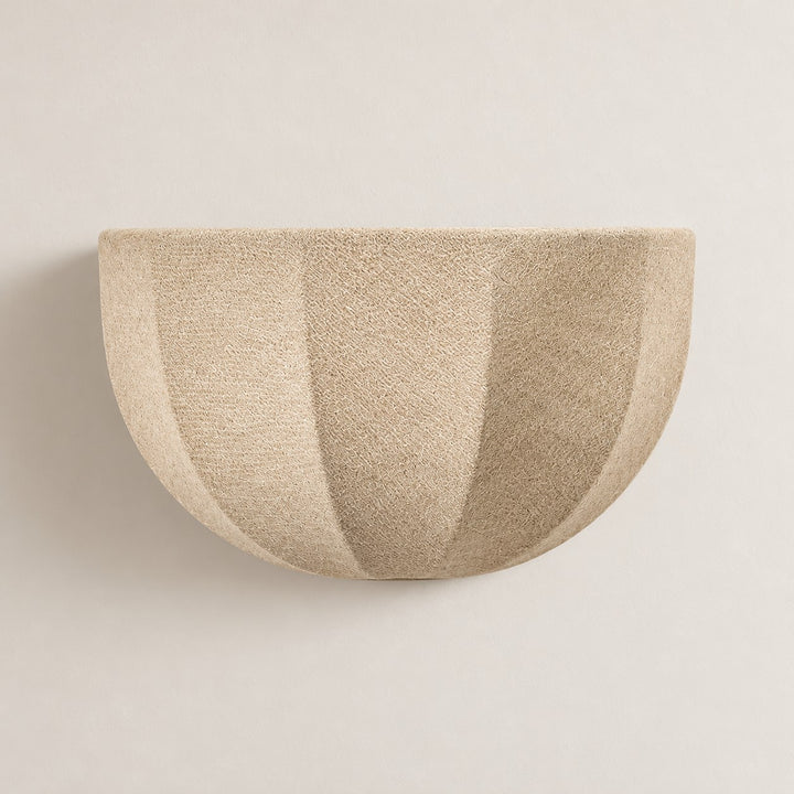 Beige linen bowl shade, Size A, 9.8 inches wide