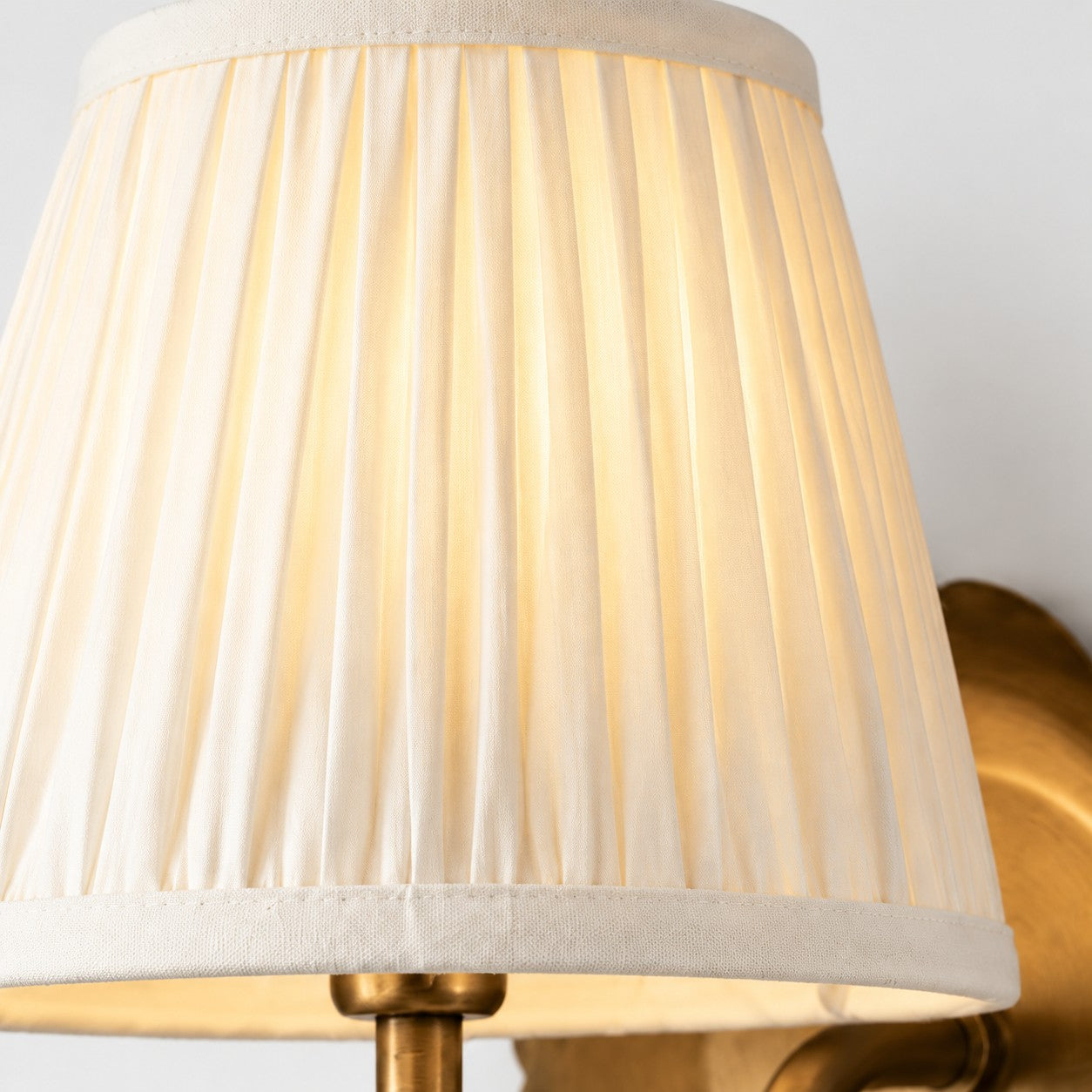 Luvora pleated cotton shade illuminated
