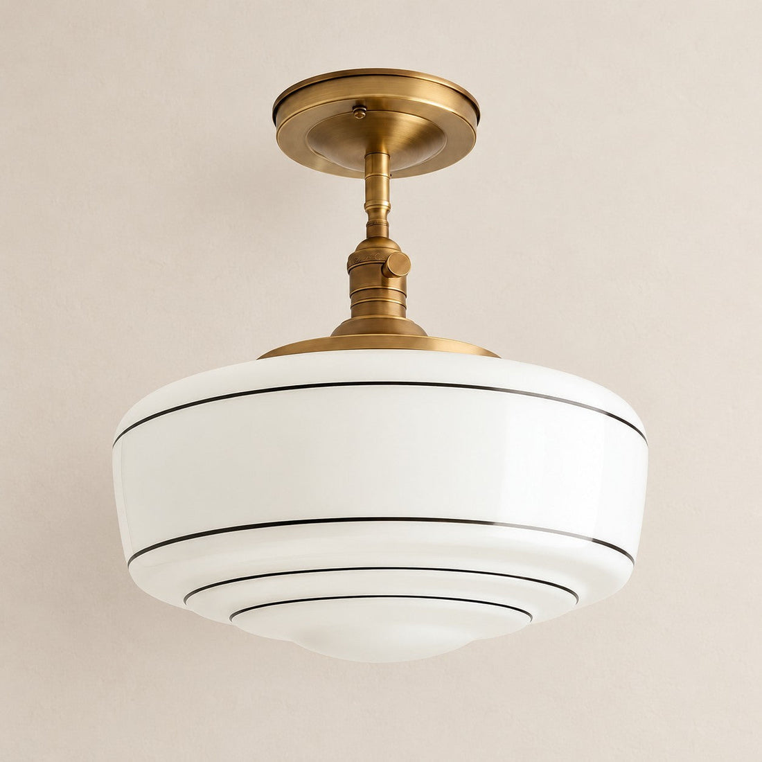 Nalaviro striped glass ceiling lamp, full view