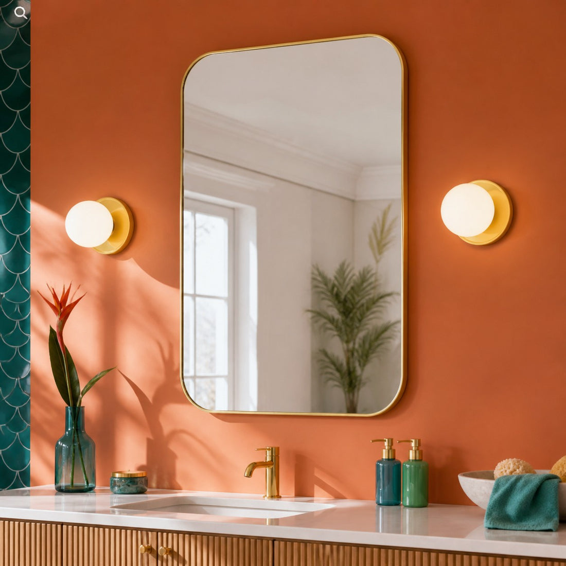 Ceramic Globe Wall Sconce – Opal Glass Bedside Light