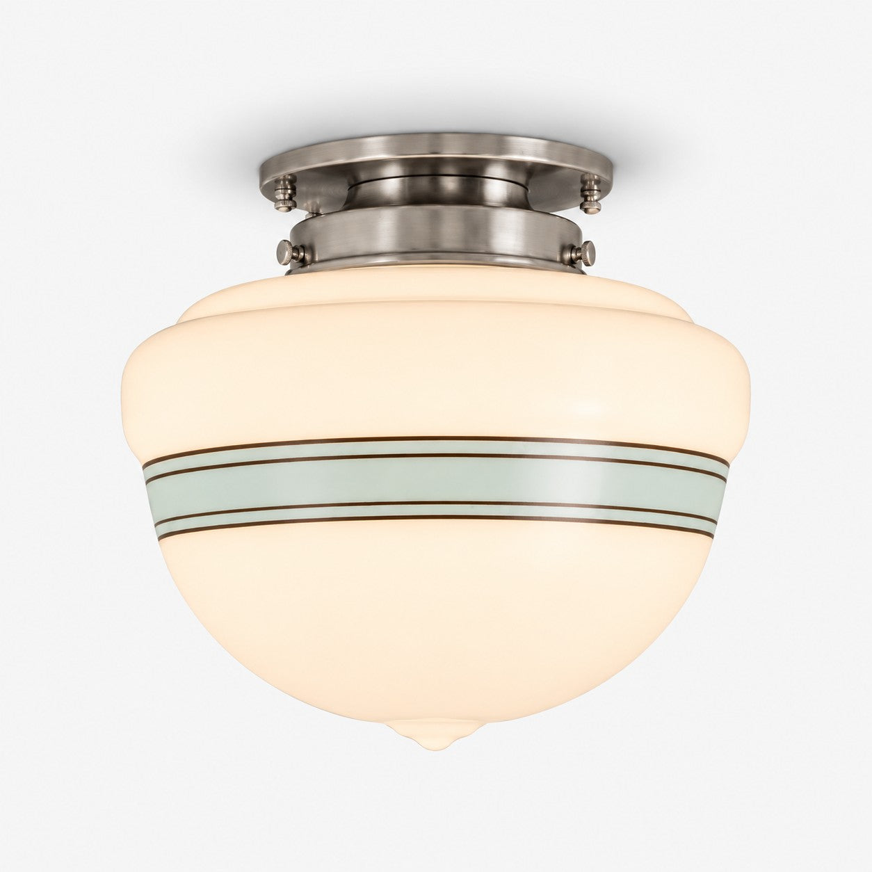 Opelina chrome schoolhouse ceiling light
